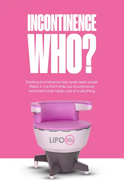 LIPO360 EMS Chair Can Help with Urinary Incontinence 2 Image of a urinary incontinence treatment seat Bridport